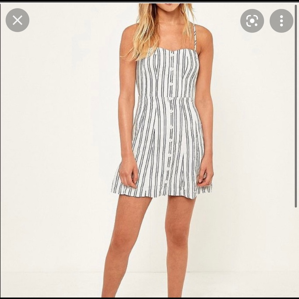 urbanoutfitters white/blue stripe dress NEW W TAGS